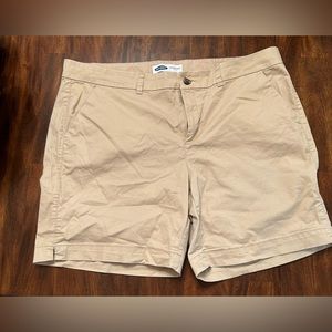Khaki mid length shorts. Size 18